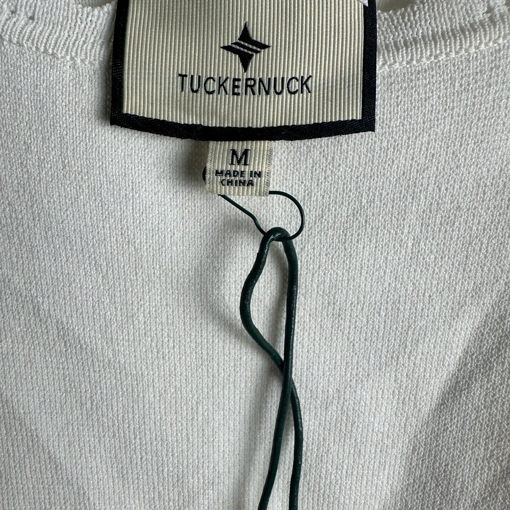 NWT Tuckernuck White Scalloped Compression Tank Top - Picture 12 of 14